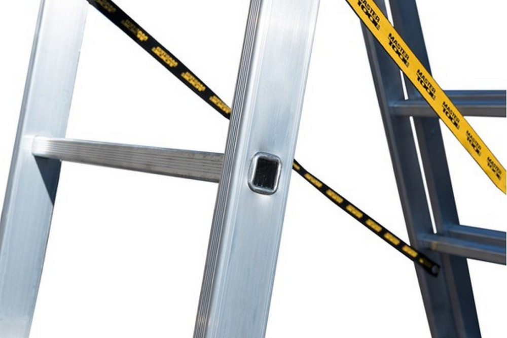 Лестница алюминиевая MASTERTOOL трехсекционная комбинированная 3х11 ступеней h=7250 мм max 150 кг 79 Харьков - изображение 6