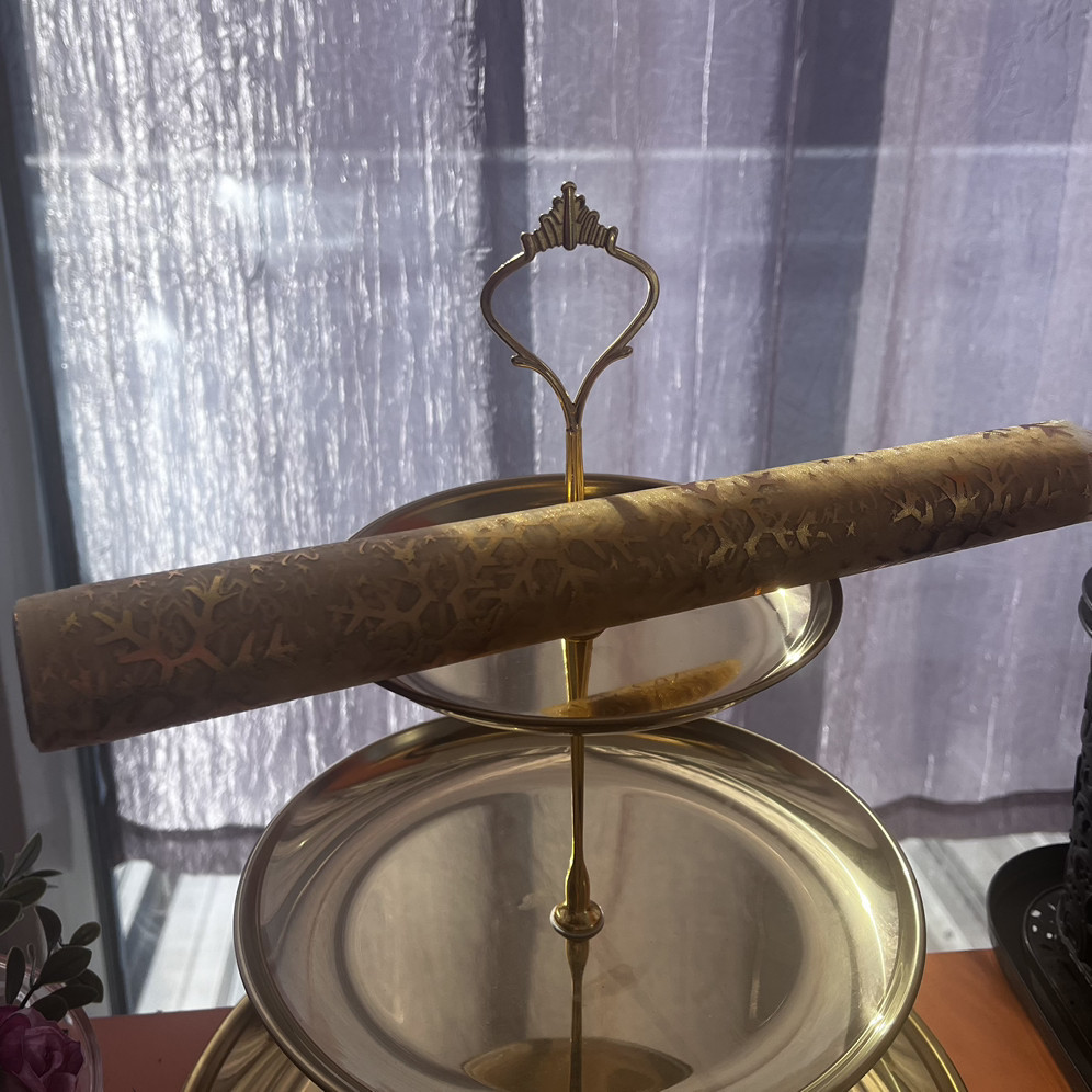 Дорожка сервировочная Leeseph Снежинки Gold 28*275 см Одеса - зображення 8