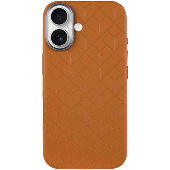 Кожаный чехол Carved with MagSafe для Apple iPhone 16 (6.1") Херсон