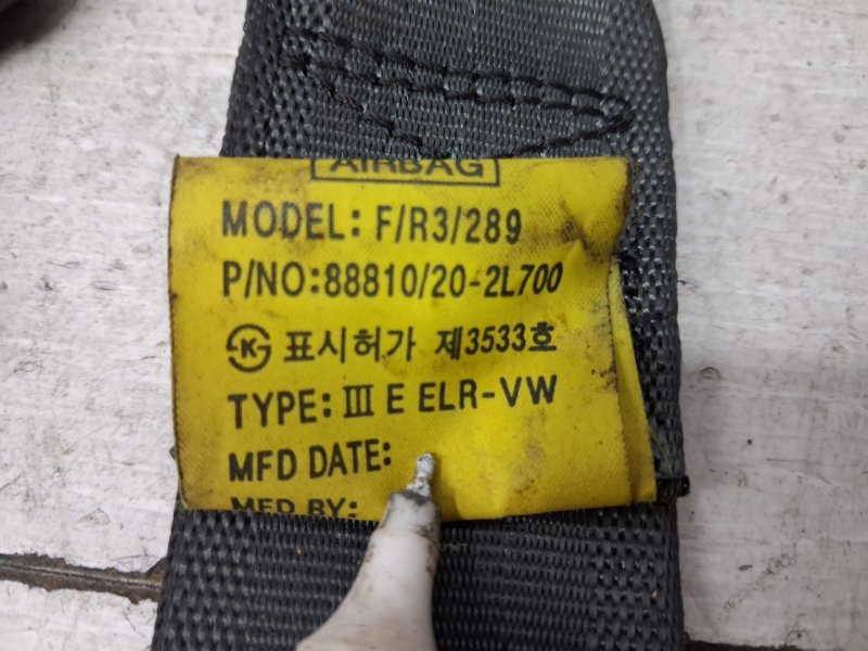 Ремень безопасности передний правый Hyundai I30 2007-2012 888202L700WK (Арт. 78161) Київ - зображення 5