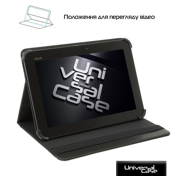 Чохол універсальний для планшетів ArmorStandart Silicone Hooks 12 Black (ARM91206) Харків - зображення 3