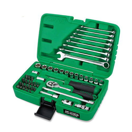 Набор инструмента TOPTUL 1/4" + ключи 49ед. GCAI4901 Харків - зображення 1
