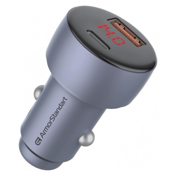 АЗП ArmorStandart AR-C43 Type-C PD30W + USB QC 3.0 Grey + кабель USB-C (ARM82463) (Код товару:40911) Харків - зображення 1