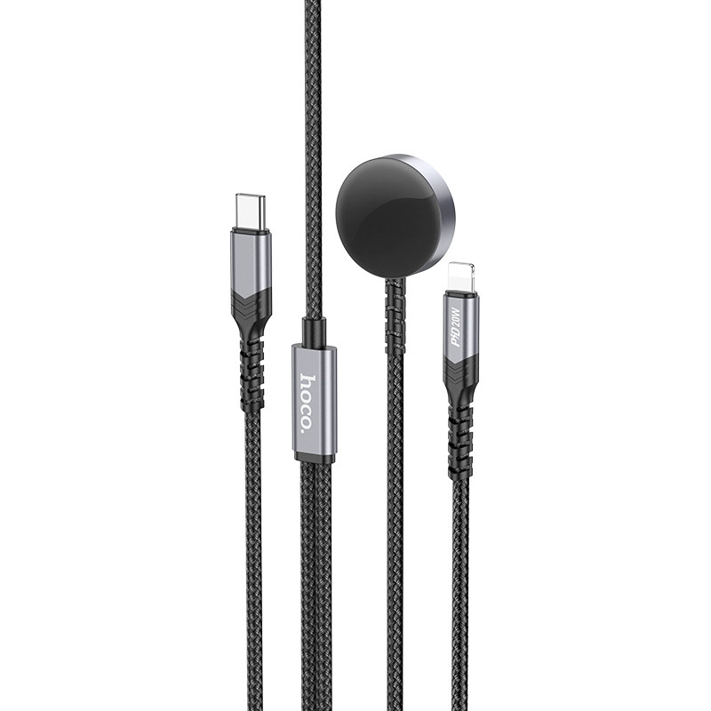 Дата кабель Hoco CW54 2in1 Type-C to iWatch/Lightning 2.5W (1.2m) Херсон - зображення 1