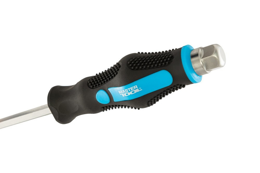 Отвёртка ударная крестовая магнитная MASTERTOOL EXTERNAL HEX PH3х200 мм ручка с TPR покрытием 49-632 Харьков - изображение 6