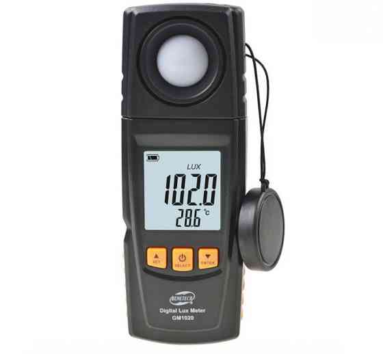 Измеритель освещенности люксметр + термометр, USB 200000 Lux BENETECH GM1020 Харків