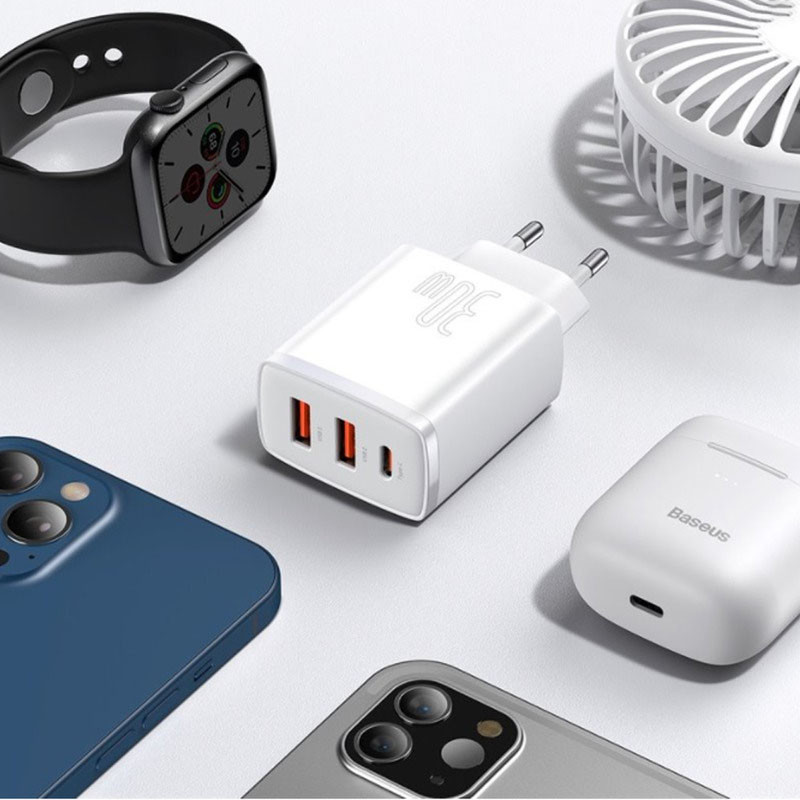 СЗУ Baseus Compact Quick Charger 30W QC+PD (2USB-A/1C) (CCXJ-E) Херсон - зображення 9