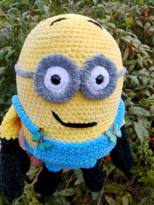 Міньйон Боб 33 см в'язана м'яка іграшка плюшева ручна робота Нововолинськ - зображення 3