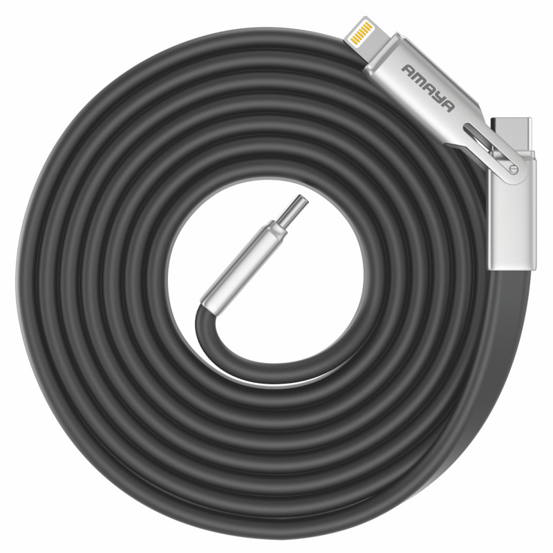 Дата кабель Amaya ACD-325X 2in1 Type-C to Lightning/Type-C 240W (1.2m) Херсон - изображение 1