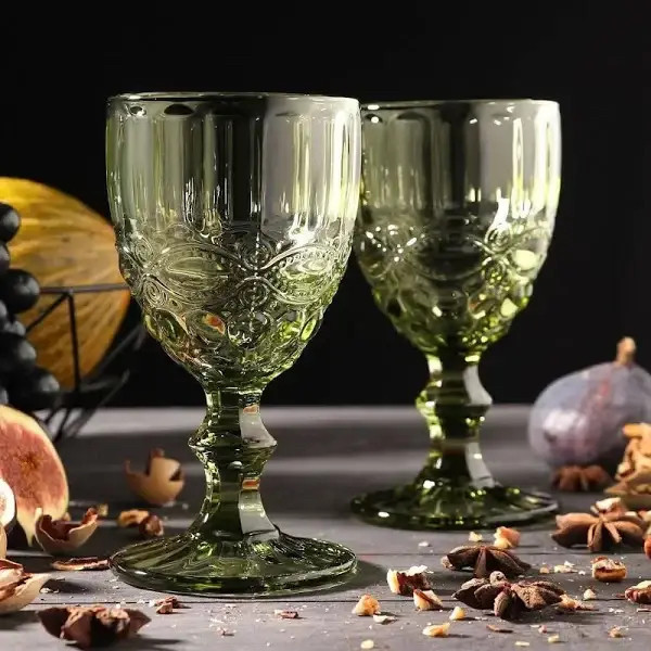 Набор кувшин 1,1 л Elodia Винтаж с бокалами 6 шт по 340 мл изумрудный Одесса - изображение 4