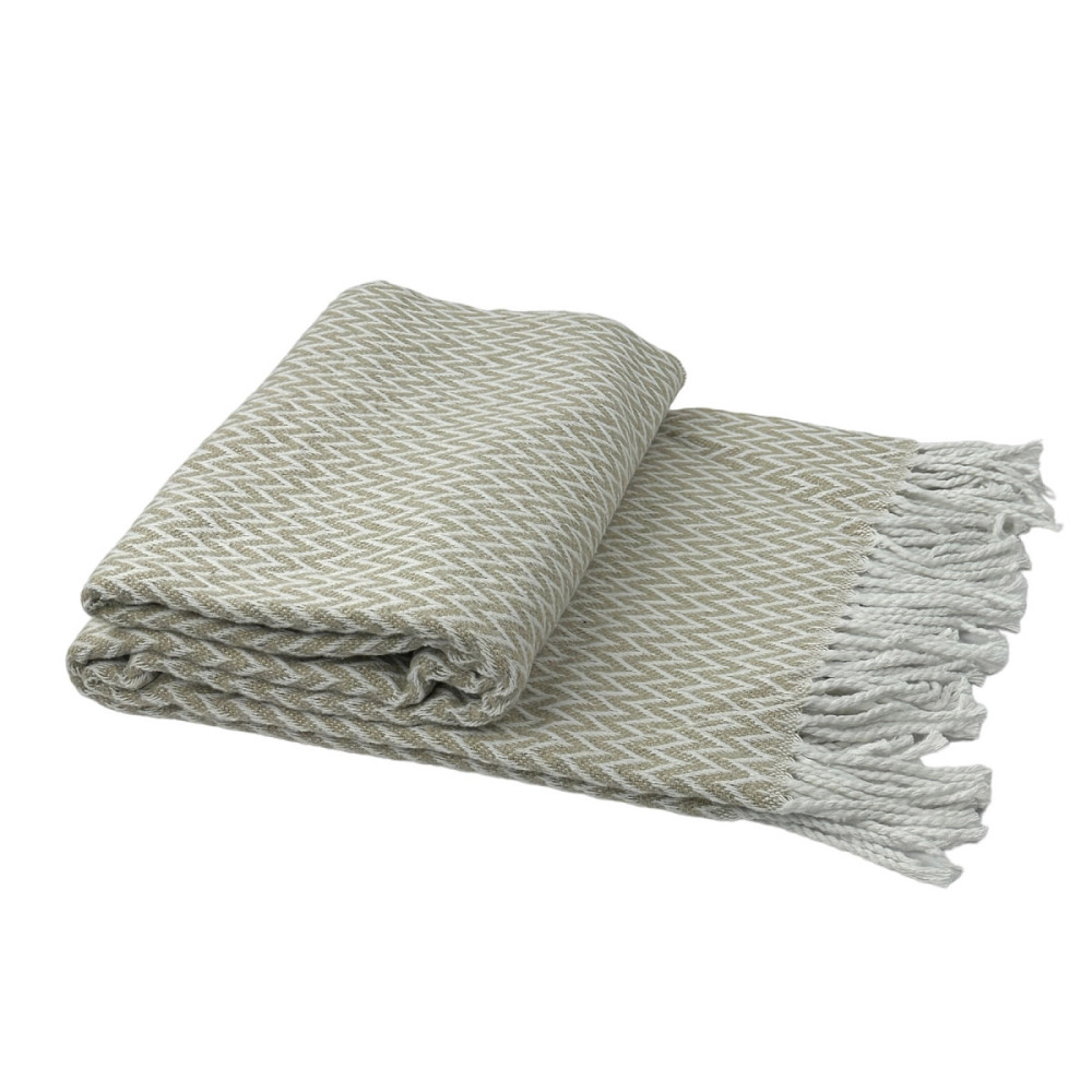 Бавовняний плед Vladi Valencia Владі Валенсія 3138 Бежевий 140х200 Коттон 50% Київ - зображення 1