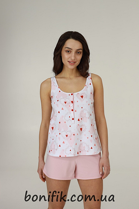 Женская пижама с майкой и шортами "Sweet Love" (арт. LPK 4570/13/01) Кривий Ріг - зображення 1