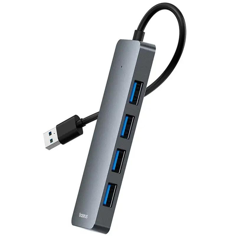 Переходник HUB Baseus UltraJoy Series Lite 4-Port (USB-A to 4xUSB3.0+Type-C) (1m) (B0005280B811-02) Херсон - зображення 4