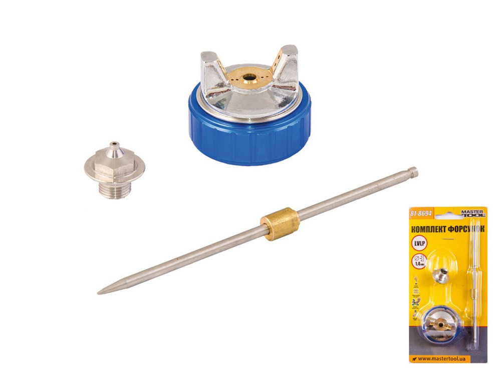 Форсунка сменная для пневмопистолета для покраски LVLP MASTERTOOL Ø 1.4 мм - дюза воздушная головка  Харків - зображення 1