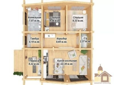 Купити зруб з бруса для будівництва будинку під ключ — якість від Закарпат Зруб-Буд Одесса - изображение 2