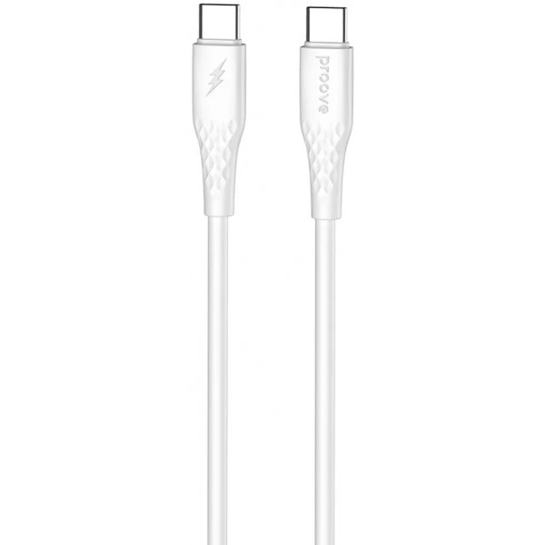 Кабель Proove GridLine Type-C to Type-C 60W 1m White (CCGL60002202) (Код товару:41591) Харків - зображення 1