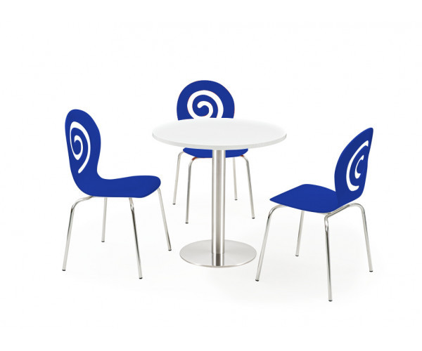 Стілець Лев дерев'яний блакитний Дніпро - зображення 2