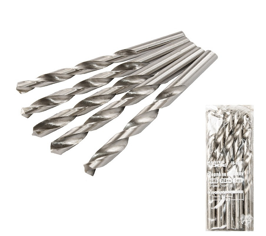 Сверло для металла MASTERTOOL HSS 11.0х142 мм WHITE 10-1110 Харьков - изображение 1