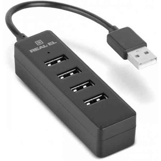 USB HUB REAL-EL HQ-154 4xUSB Black (EL123110007) (Код товару:18584) Харків