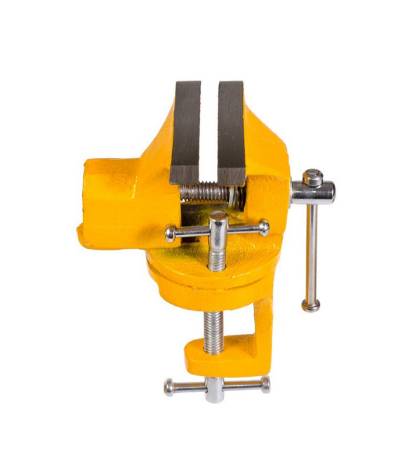 Тиски слесарные поворотные MASTERTOOL 70 мм крепления на струбцине 07-0203 Харків - зображення 1