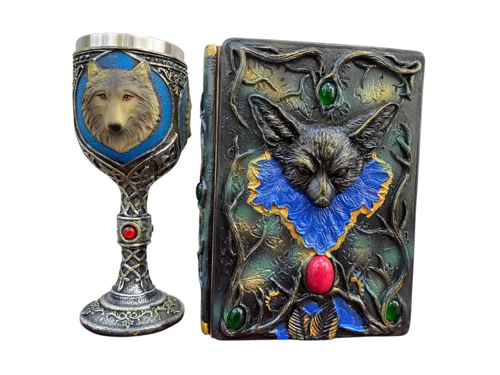 Подарочный набор Бокал 3 Волка и Блокнот 3 «Лесной Гримуар Лисы» Київ - зображення 3