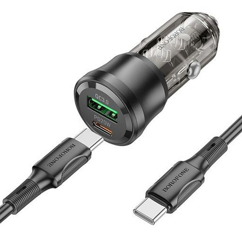 АЗУ Borofone BZ25 Journey PD20W+QC3.0 total 38W (1USB-A/1C) + кабель Type-C to Type-C Херсон - изображение 2