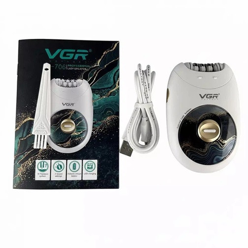 Эпилятор женский VGR V-706 GREEN зеленый Київ - зображення 5