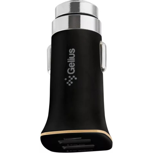 Автомобільний зарядний пристрій Gelius Apollo GP-CC01 15W 3.1A 2USB + cable Type-C Black (Код товару Харків - зображення 3