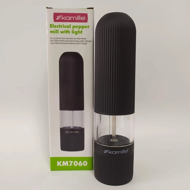 Млин електричний для спецій Kamille KM-7060 20х5 см Київ - зображення 1