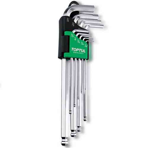 Набор шестигранников дюймовых с шаром TOPTUL 1/16"-3/8" 9ед. GBAL0901 Харків