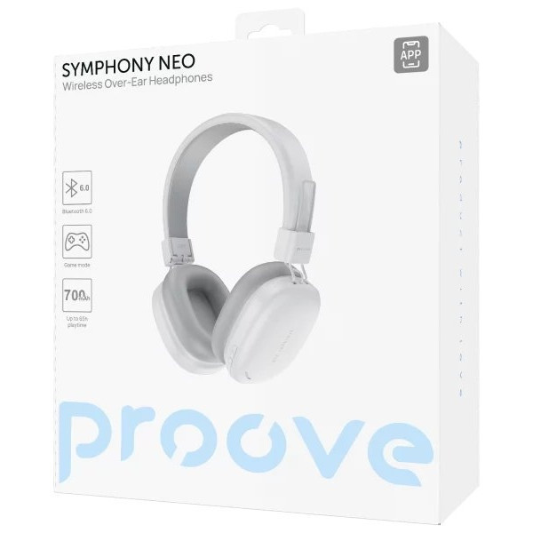 Bluetooth-гарнітура Proove Symphony Neo (APP) White/Gray (HPSN0001AP31) Харків - зображення 2