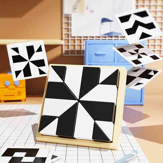 Настольная интерактивная игра Ummi ME-149 Hidden Black and White Blocks Херсон