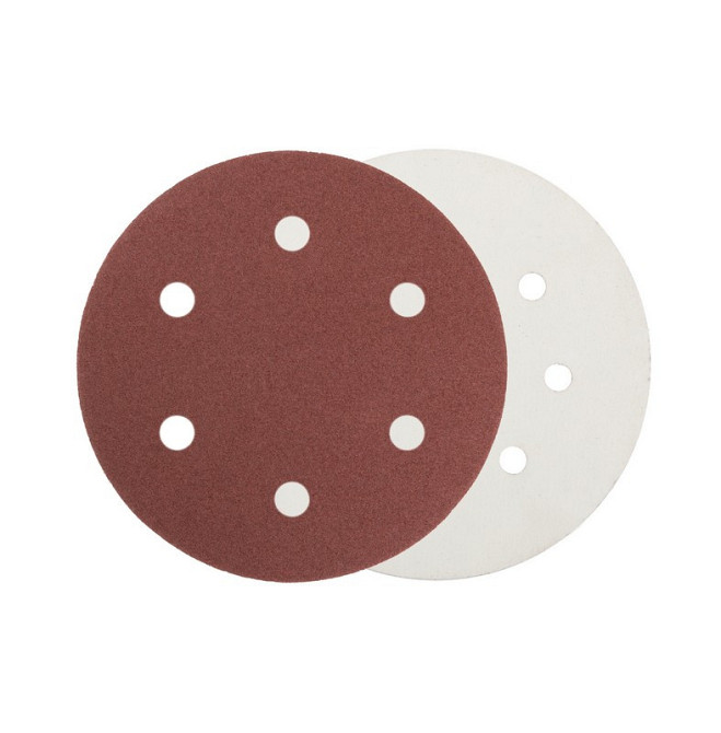 Круг шлифовальный на липучке MASTERTOOL 225 мм/6 отв P320 набор 5 шт 08-2032-H Харьков - изображение 1