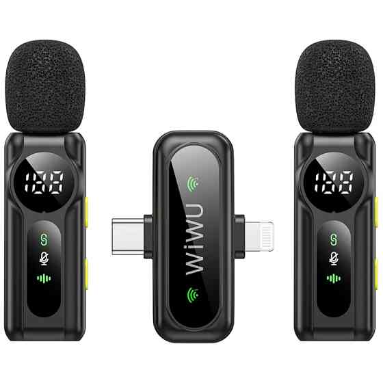 Петличный беспроводной микрофон WIWU WM007 Dual-mic (Lightning/Type-C) Херсон