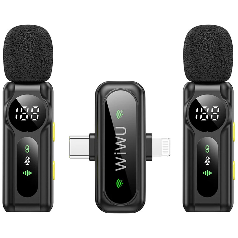 Петличный беспроводной микрофон WIWU WM007 Dual-mic (Lightning/Type-C) Херсон - изображение 3
