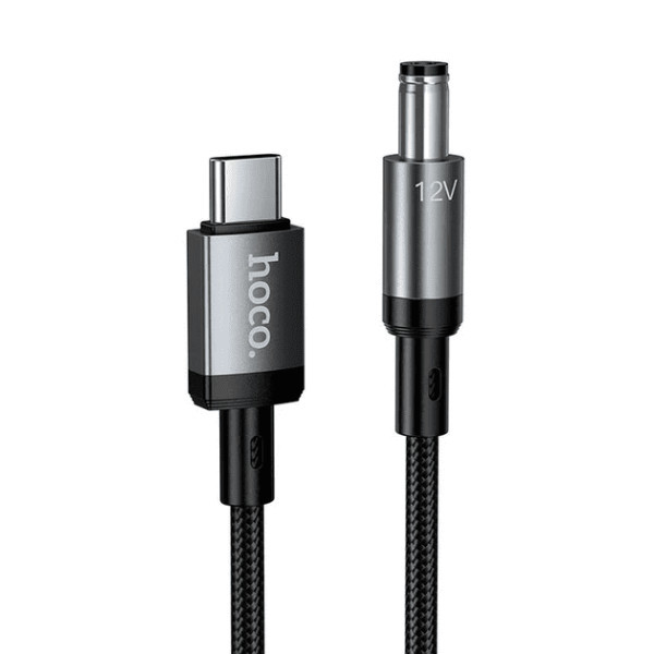 Адаптер Hoco X129 Type-C to DC 5.5 12V Black Харків - зображення 2