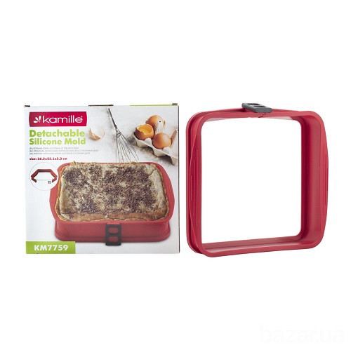 Форма для выпечки Kamille разъемная с жаропрочным стеклянным дном (KM 7759) Одеса - зображення 3