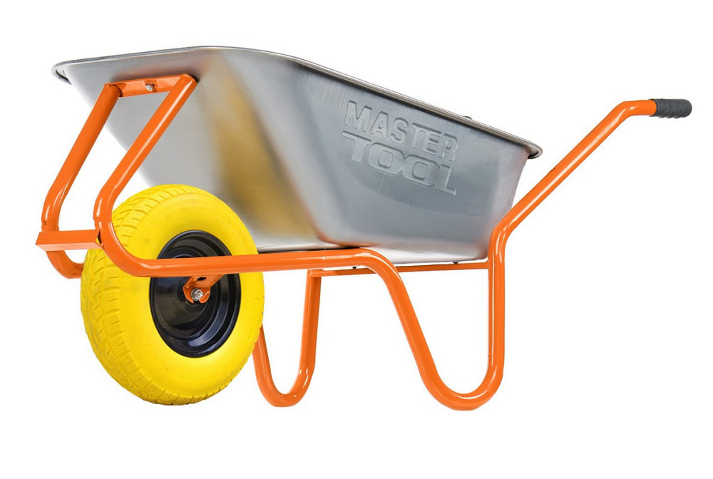 Тачка садово-строительная MASTERTOOL D-2 одноколесная 100 л/180 кг колесо полиуретановое PU 4.0х8 Ø  Харків - зображення 1