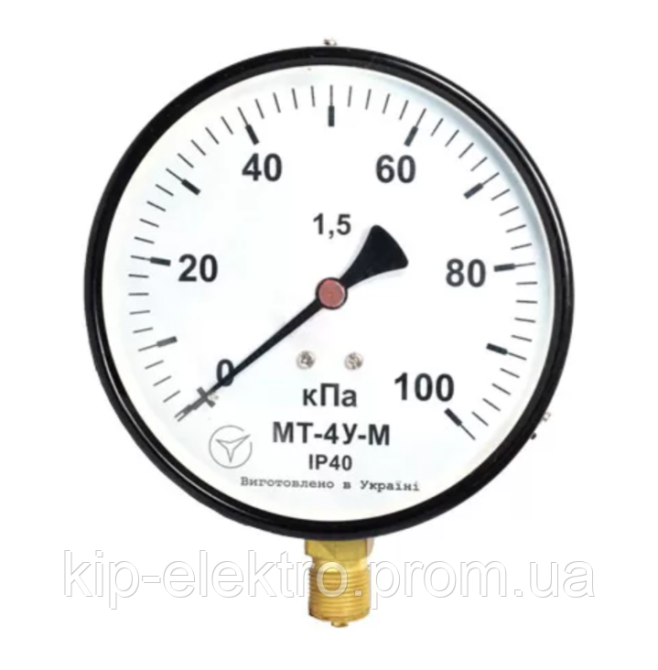 Манометр МТ-4У-М от 0 до 100 кПа (1 кгс/см2) - аналог МП4-У, МП4-У2, ДМ 05160, ДМ 05-МП-4У, МТП-160, Київ - зображення 1