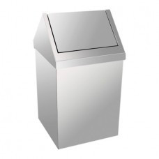 Урна из нержавеющей стали с квадратной поворотной крышкой,сатиновая,45 л (0235) Киев - изображение 1