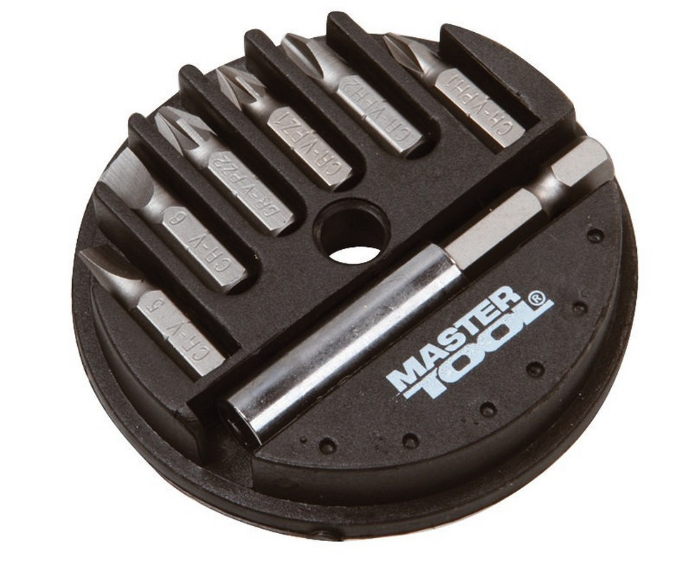 Набор отверточных насадок MASTERTOOL 7 шт 25 мм ¼" с держателем 40-0381 Харків - зображення 3