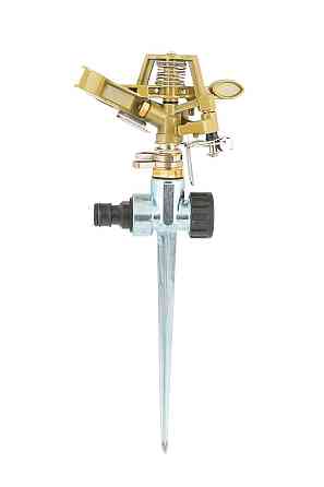 Ороситель для полива импульсный MASTERTOOL ½" металлический 3 режима 16 м на ножке 5.7-14.8 л/мин 92 Харків