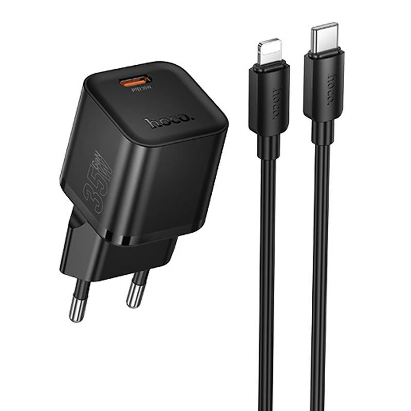 СЗУ Hoco N66 Ingenious PD35W (1USB-C) + кабель Type-C to Lightning Херсон - изображение 1