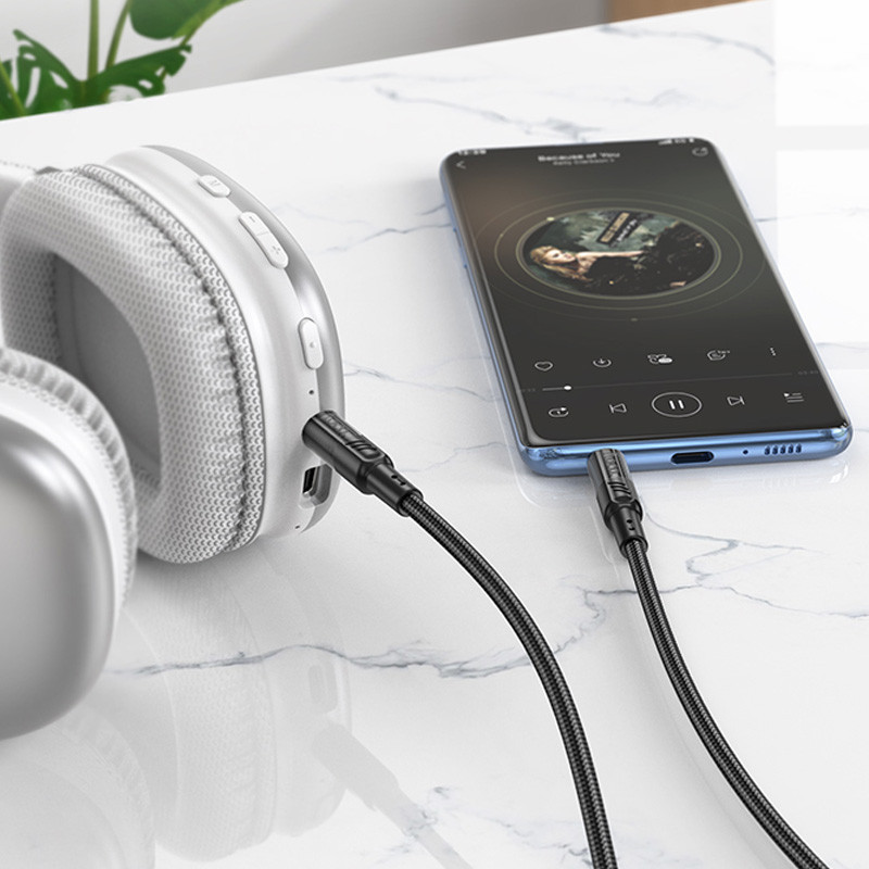 Аудио кабель Aux Hoco UPA27 Spirit transparent (1.2m) Херсон - изображение 6