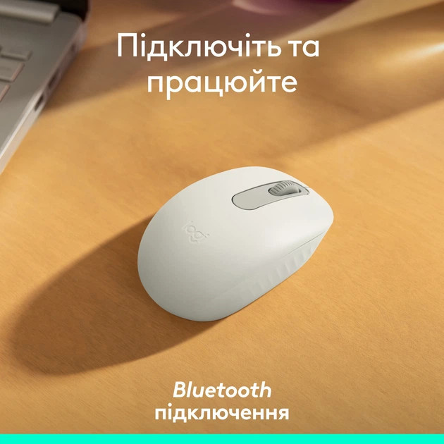 Мышь компьютерная безпроводная Logitech M196 Bluetooth White L910-007460 белая Киев - изображение 2