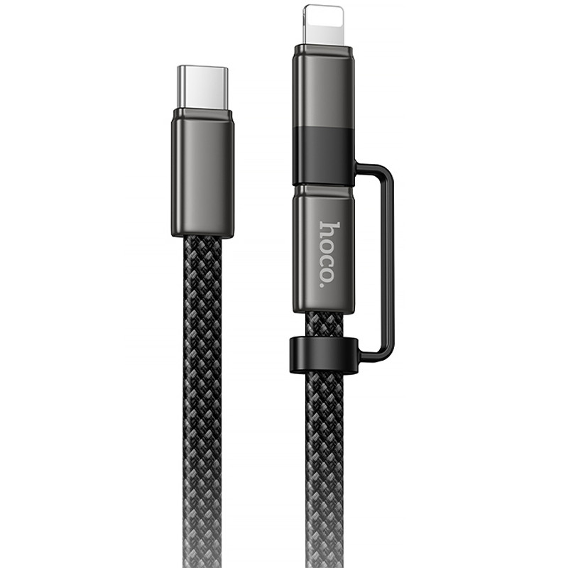 Дата кабель Hoco X125 Surplus 2in1 Type-C to Lightning/Type-C 60W (1m) Херсон - изображение 1