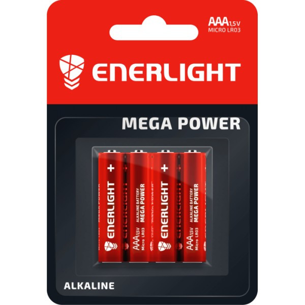 Батарейка ENERLIGHT MEGA POWER AAA (LR03) BLI 1 шт Харків - зображення 1