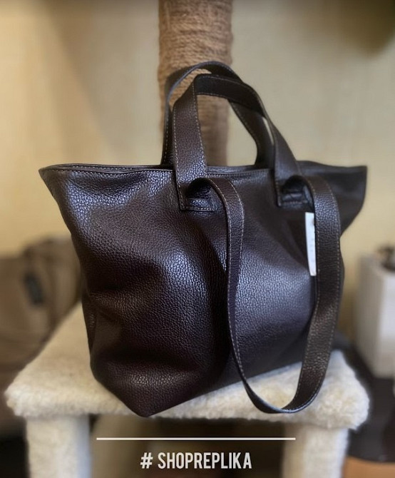 Итальянская кожаная сумка шопер А4 тауп коричневая TS000100 Киев - изображение 1