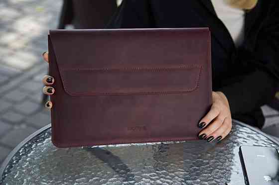 Чехол для ноутбука винтажный Incarne Line MacBook Pro 13" 2016-2025 line-burgundy-vintage-pro-13 бор Київ