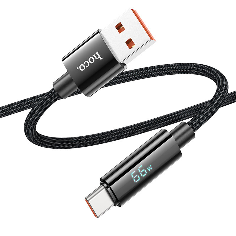Дата кабель Hoco U125 Benefit 5A USB to Type-C with display (1.2m) Херсон - зображення 3